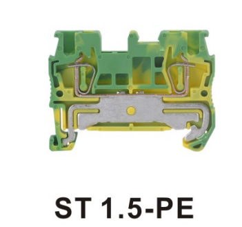 Pure Copper ST Series Rail-Mounted Spring Terminal Block PE 1.5